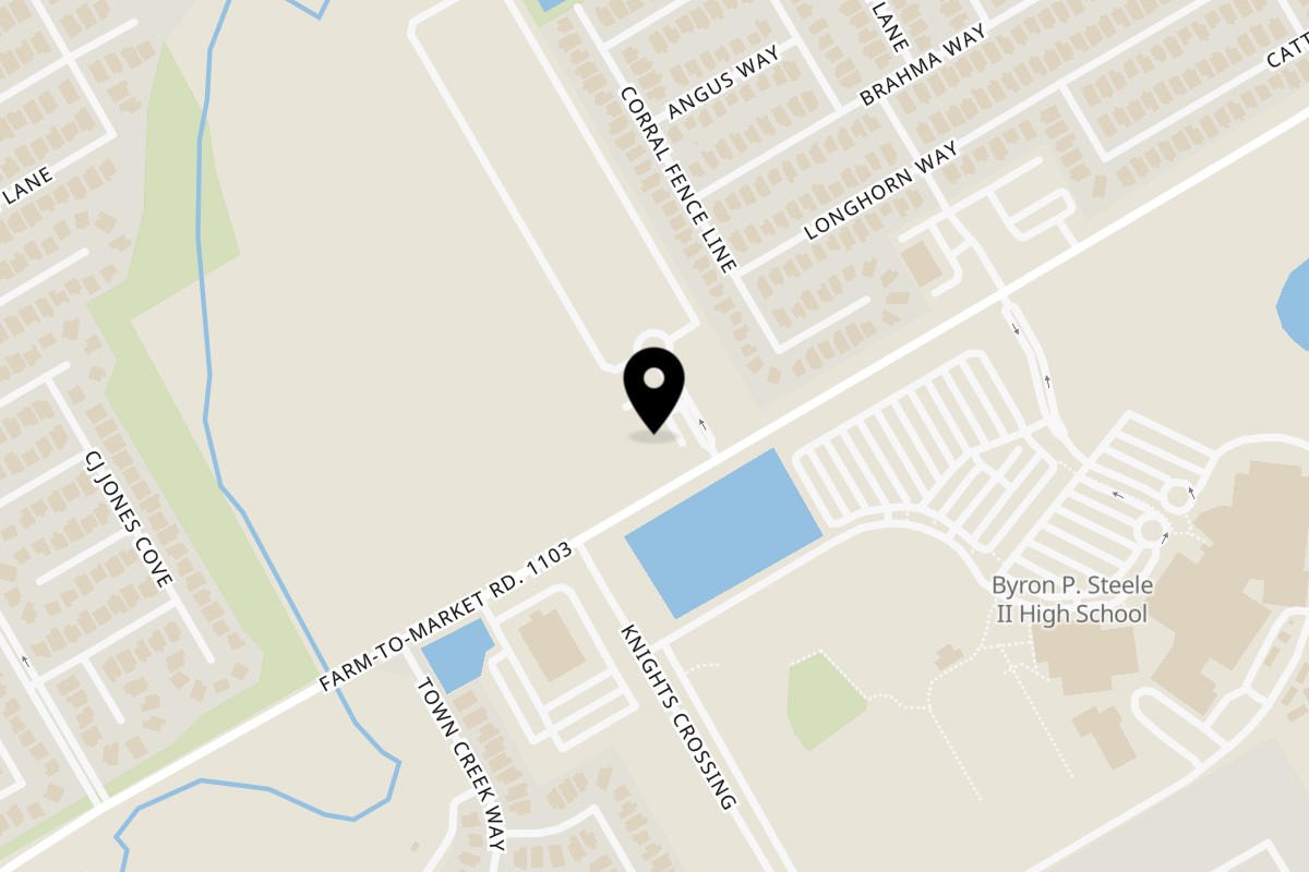 Map showing the location of Grampie's Pizzeria on 121 Cibolo Commons Suite 101 in Cibolo